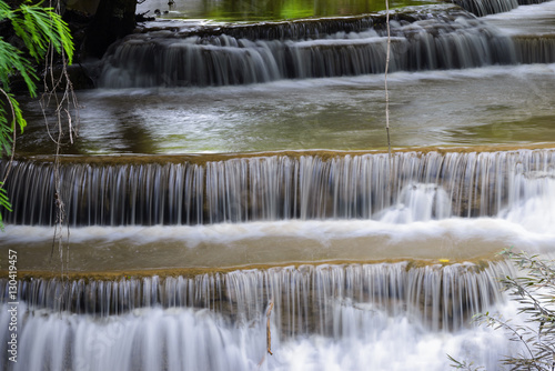 Fototapeta Naklejka Na Ścianę i Meble -  Waterfall in deep forest ,Close up.