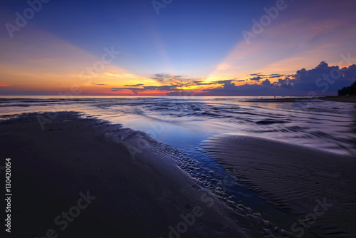 Beach sunset, Beautiful natural summer seascape. © phonix_a