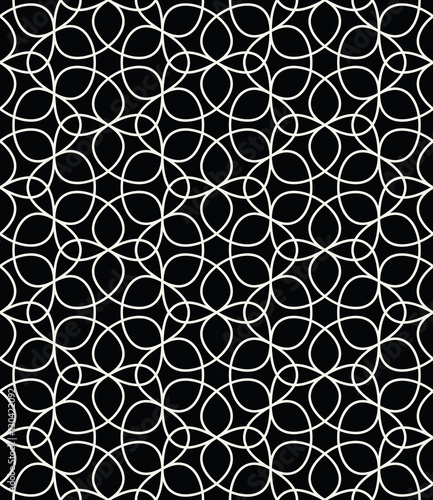 Abstract geometric black and white hipster deco art pattern