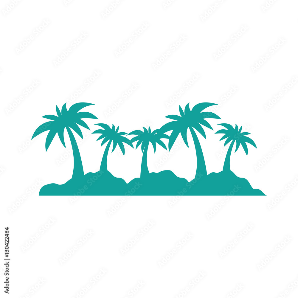 Island palm tree icon vector illustration graphic design