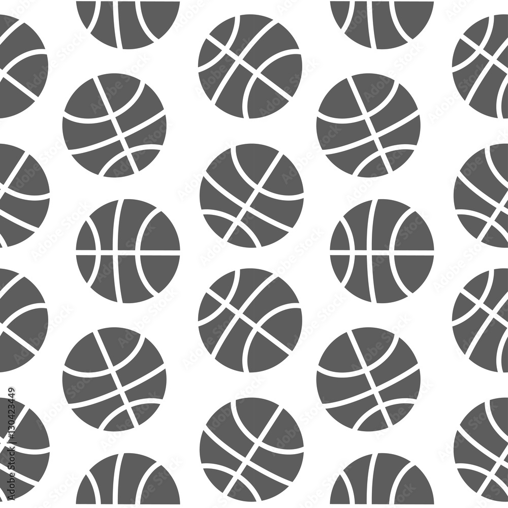 BasketBall seamless pattern for boy. Sports balls on background BasketBall seamless pattern for boy. Sports balls on background