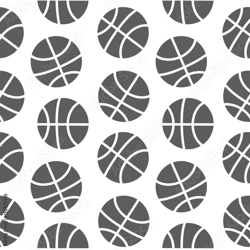 BasketBall seamless pattern for boy. Sports balls on background