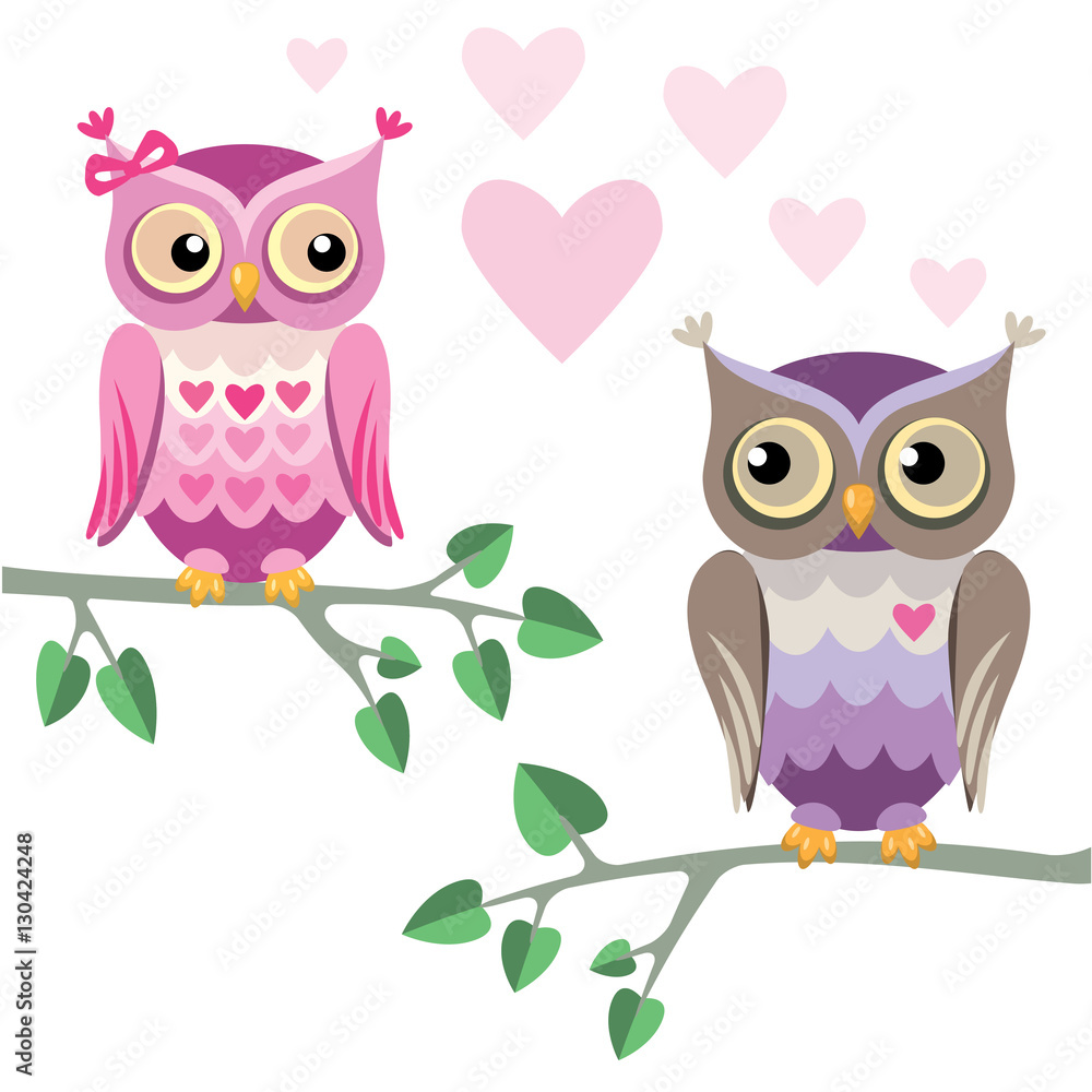 two owls in love two owls in love