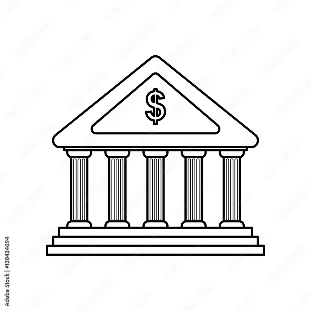Bank building symbol icon vector illustration graphic design Bank building symbol icon vector illustration graphic design