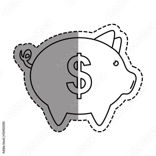 Piggy savings money icon vector illustration graphic design
