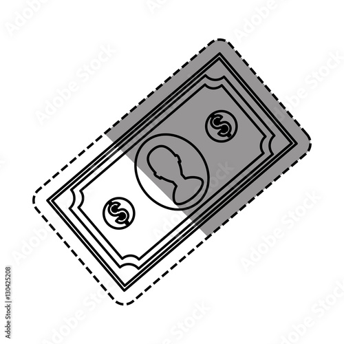 Billet money cash icon vector illustration graphic design