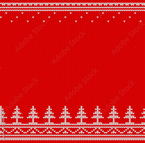 Red and white knitted jumper