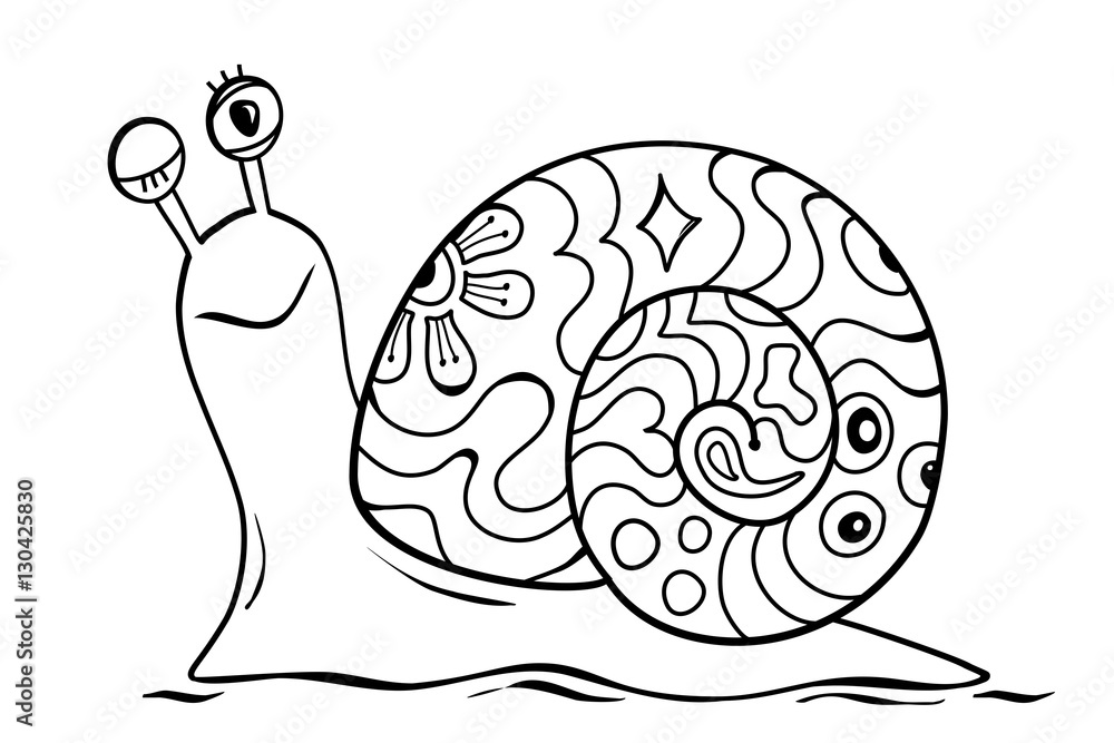 Eine freundliche Schnecke :) Illustration Stock | Adobe Stock