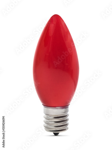 Isolated christmas light bulb on a white background.