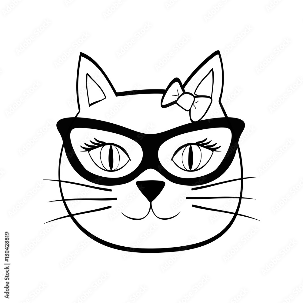 Cute cat cartoon icon vector illustration graphic design Cute cat cartoon icon vector illustration graphic design