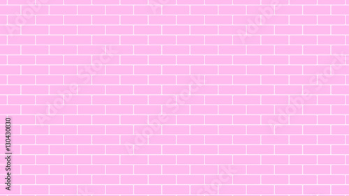 Pink brick wall background backdrop, stock vector graphic illustration