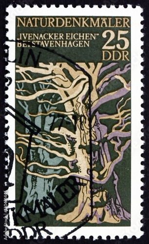 Postage stamp Germany 1976 Ivenacker Oaks, Reuterstadt