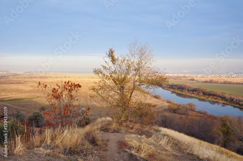 View from the hill to the river Don in the autumn © Mikhail Yakovenko