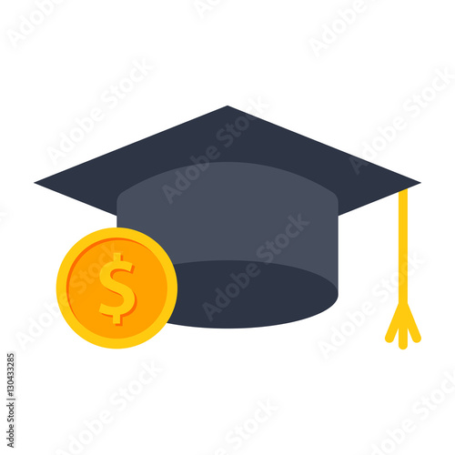529 college savings plan concept with graduation cap and coin
