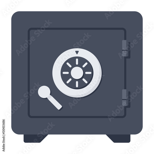 Bank safe vector icon in a flat style photo