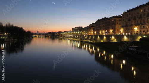 Wallpaper Mural turin and the po river at sunset Torontodigital.ca