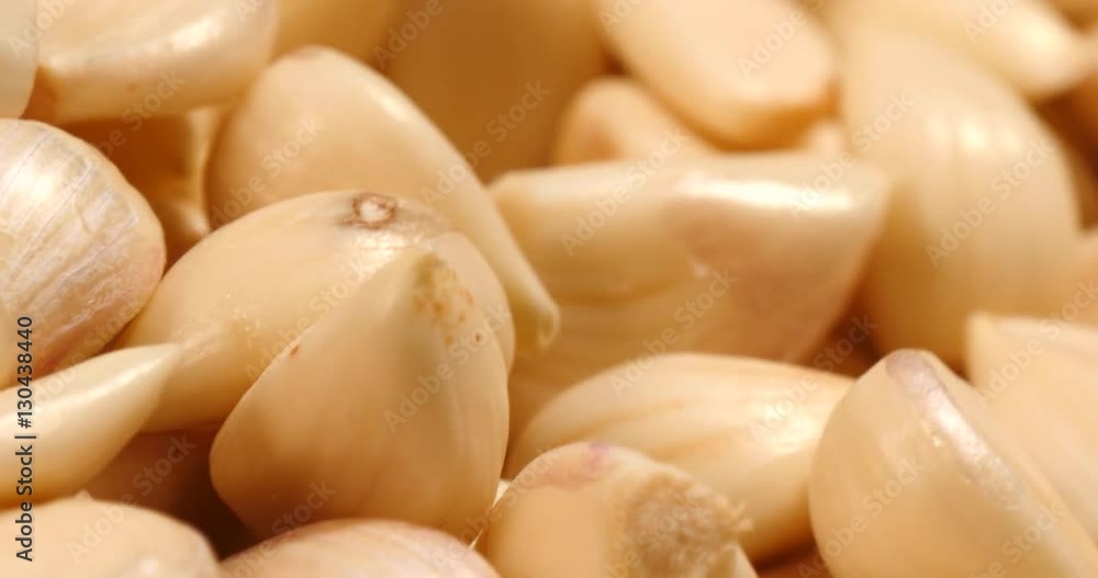 Turning skinned garlic Turning skinned garlic