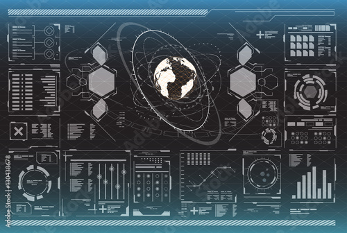 infographic elements. Head-up display elements for the web and app. Futuristic user interface. Virtual graphic.