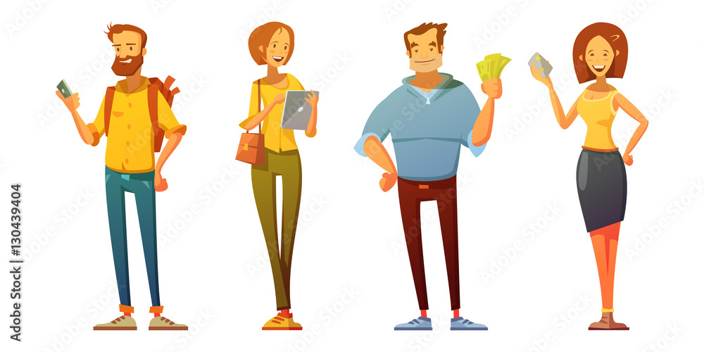 Professional Purchaser Buyer Dressed Casually Set Professional Purchaser Buyer Dressed Casually Set