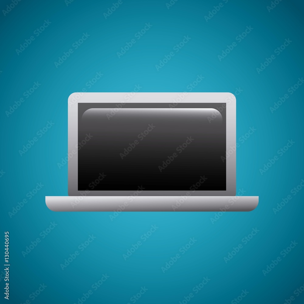 laptop computer device icon over blue background. colorful design. vector illustration laptop computer device icon over blue background. colorful design. vector illustration
