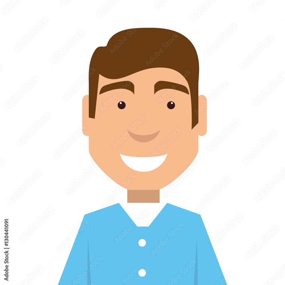 man avatar character isolated icon vector illustration design