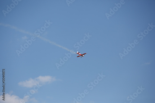 light aircraft in the sky
