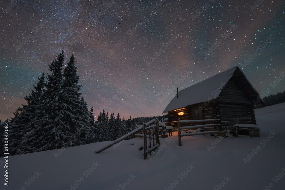 Fototapeta premium cabin and stars