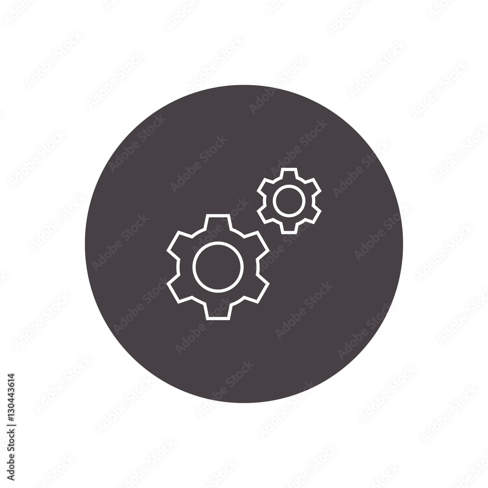 gear outline icon illustration gear outline icon illustration