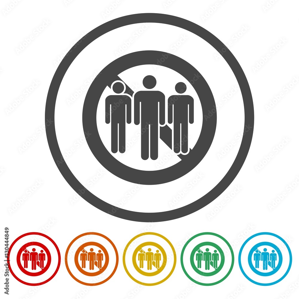 People standing (No entry sign) People standing (No entry sign)