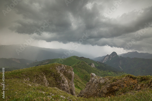 Russia, timelapse. The formation and movement of clouds over the