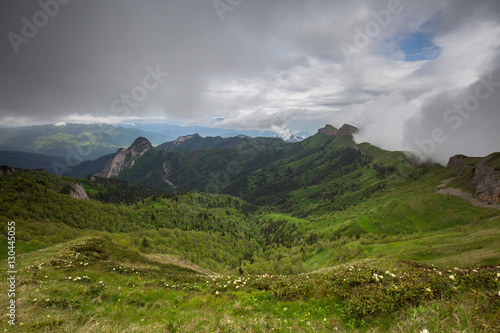 Russia, timelapse. The formation and movement of clouds over the