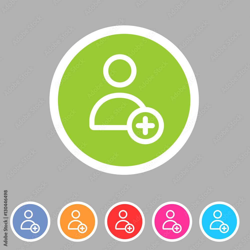 add user avatar icon flat web sign symbol logo label add user avatar icon flat web sign symbol logo label