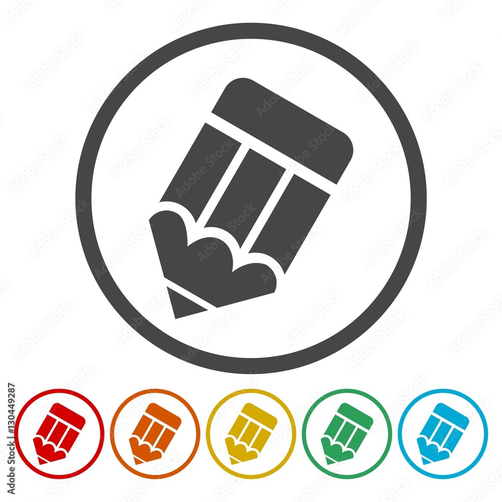 Small Pencil icons set Stock Vector Adobe Stock