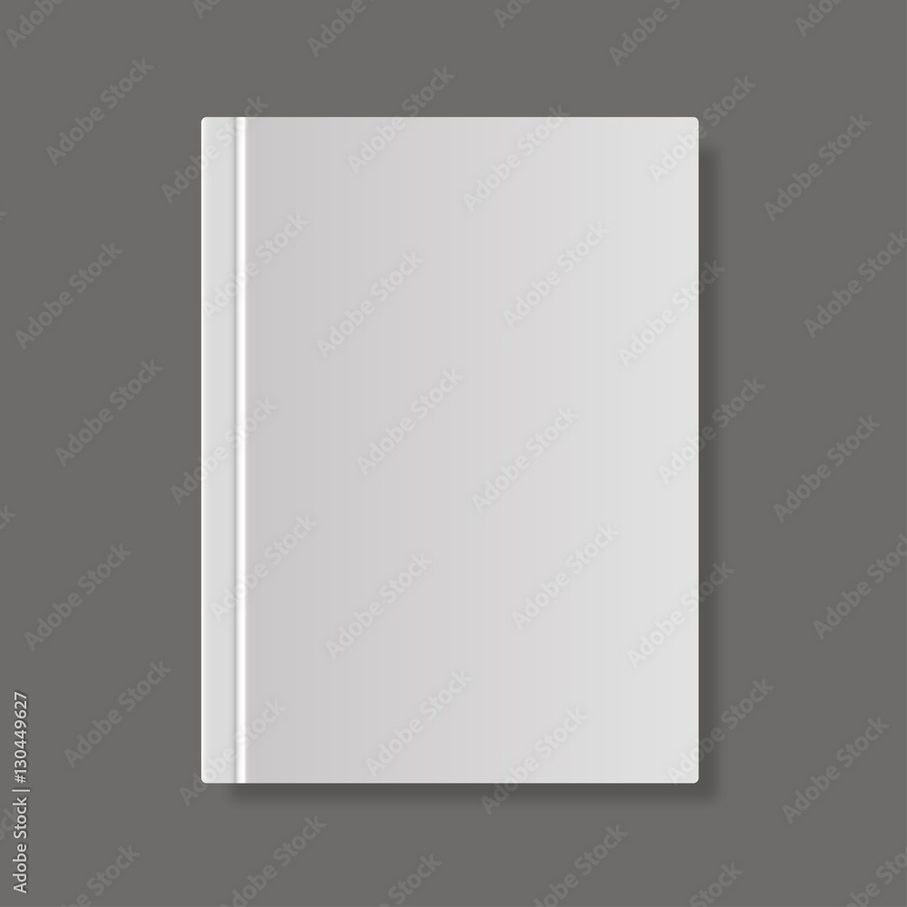 Brochure with realistic shadow on a gray background Brochure with realistic shadow on a gray background