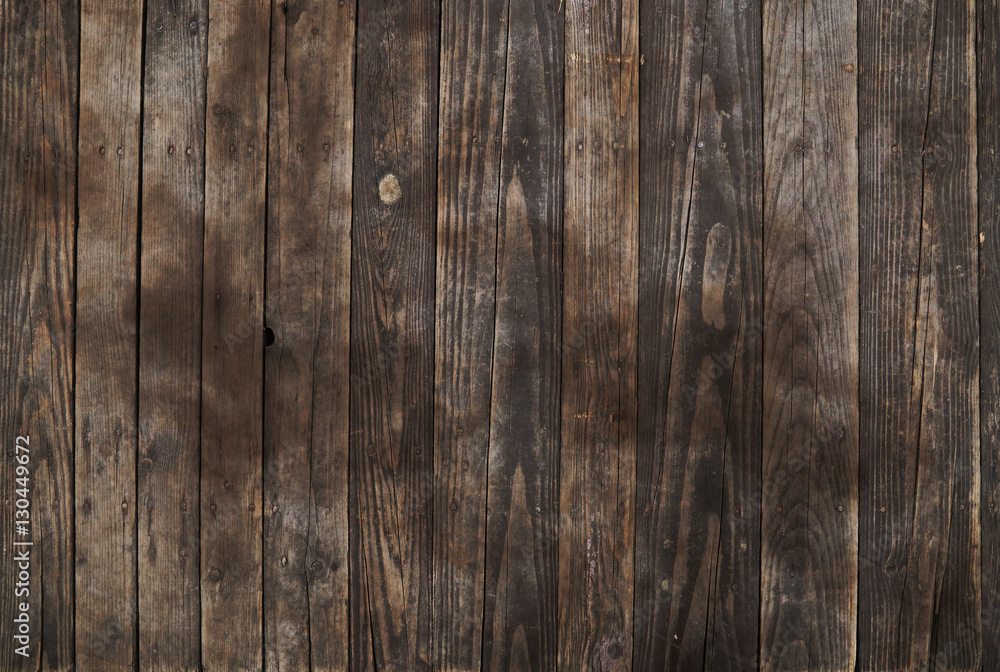 Obraz premium Old vintage dark brown wooden planks background