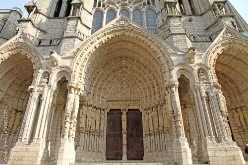 France, Eure et Loir, Chartres, Notre Dame de Chartres Cathedral photo