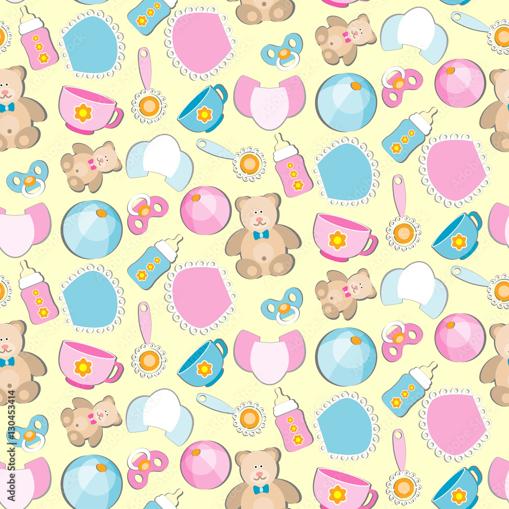 Baby toys seamless pattern. Baby toys seamless pattern.