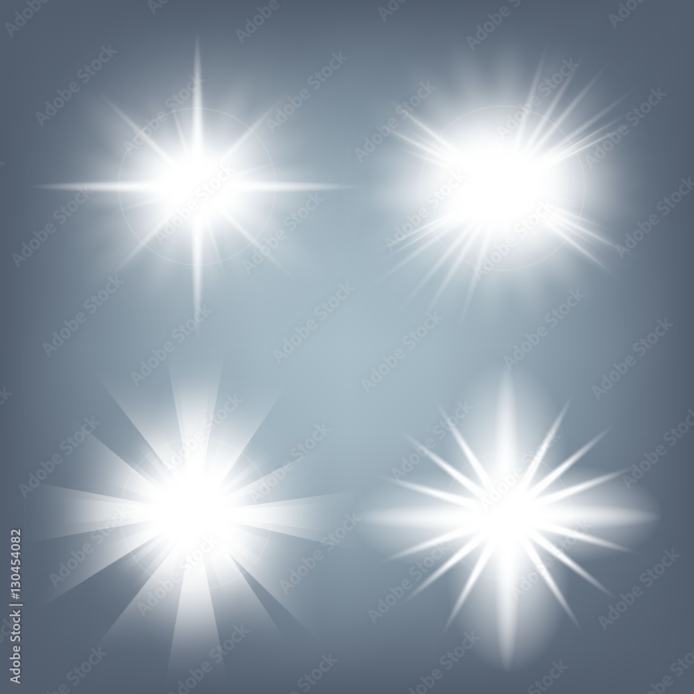 Creative concept Vector set of glow light effect stars bursts with sparkles isolated on black background. For illustration template art design, banner for Christmas celebrate, magic flash energy ray Creative concept Vector set of glow light effect stars bursts with sparkles isolated on black background. For illustration template art design, banner for Christmas celebrate, magic flash energy ray
