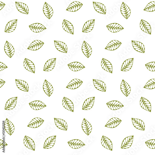 seamless leaf pattern and background vector illustration