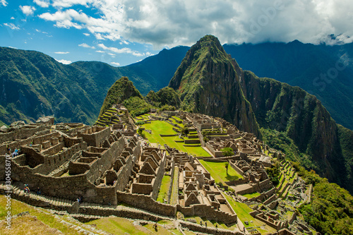 View of Huayna Picchu and Machu Picchu Ruins, Peru
