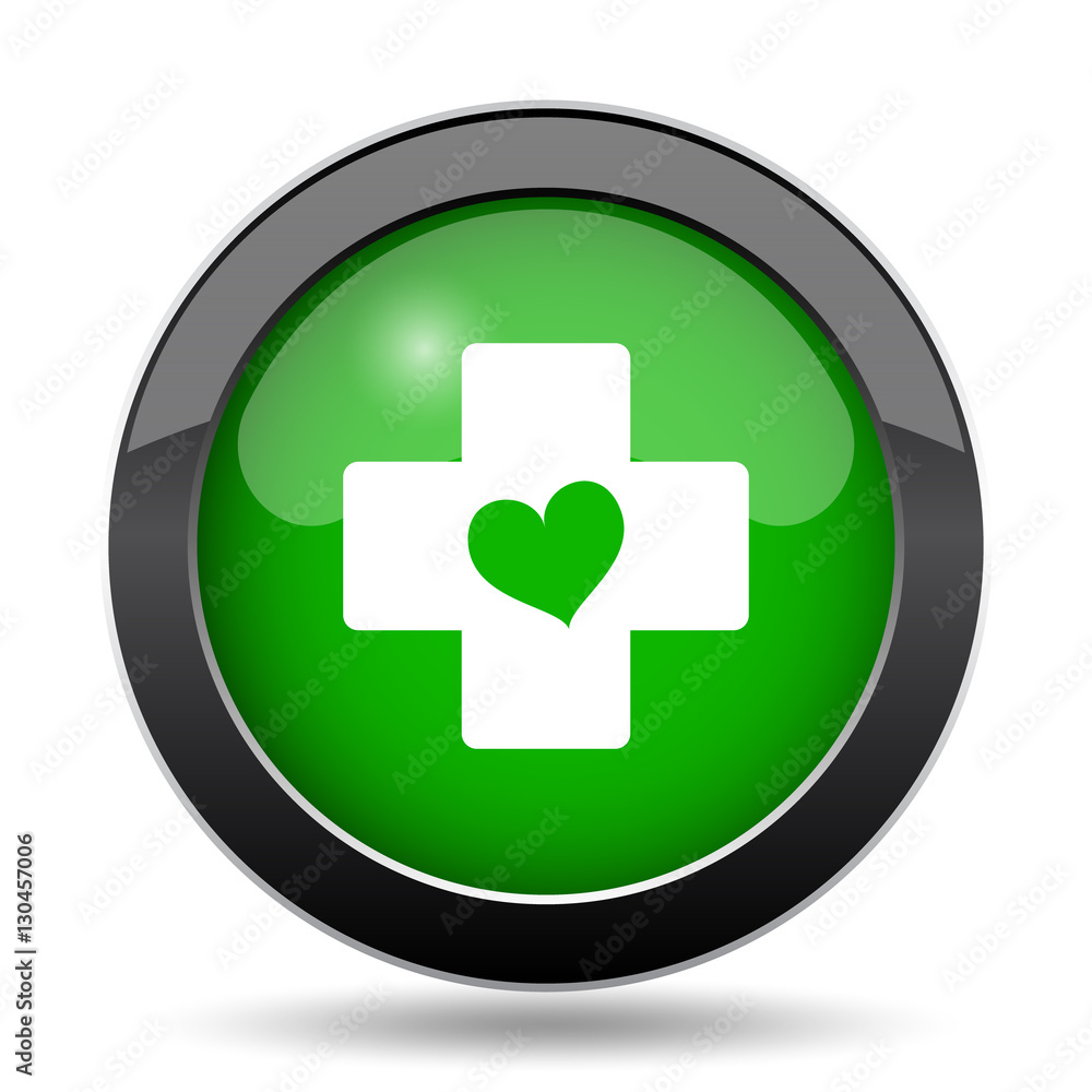 Fototapeta premium Cross with heart icon