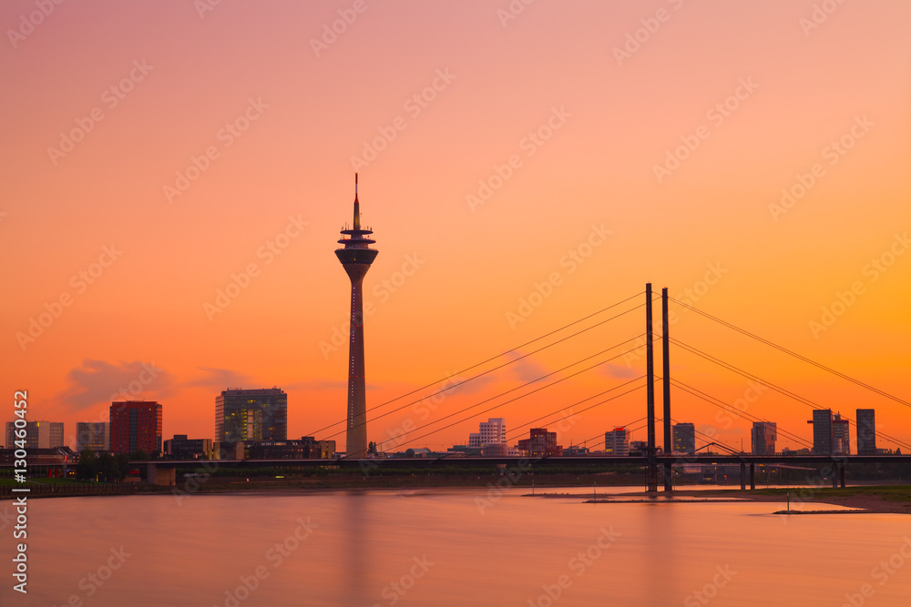Dusseldorf Skyline at Sunset, Germany