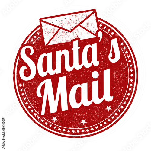 Santa's mail sign or stamp