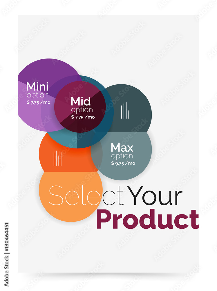 Fototapeta premium Option select infographic banner