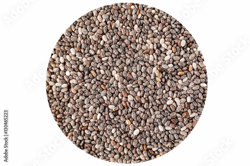 Chia Seed isolated on white background.