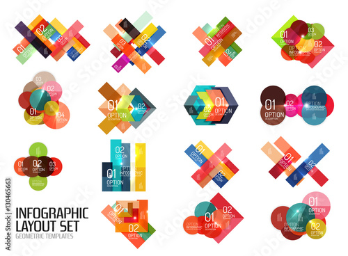 Set of buiness infographics templates