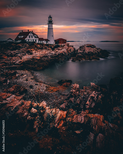 One Of The Most Iconic And Beautiful Lighthouses, The Portland Head Light, Portland, Maine, USA photo