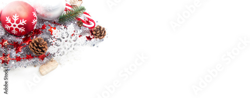 Christmas decoration on white background photo