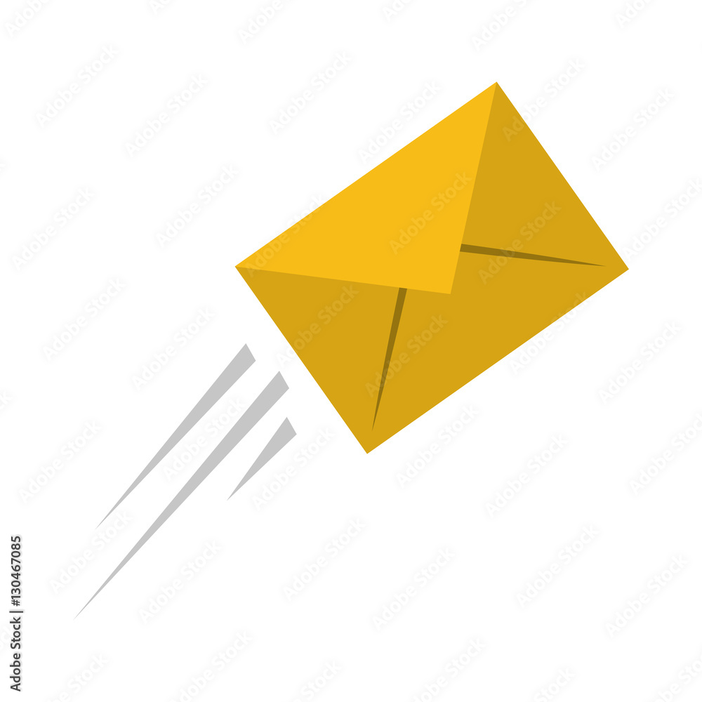 express mail email envelope flying vector illustration eps 10
