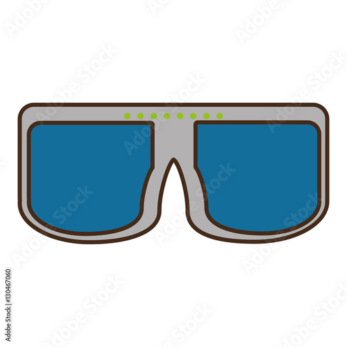 cartoon vr glasses device wireless vector illustration eps 10